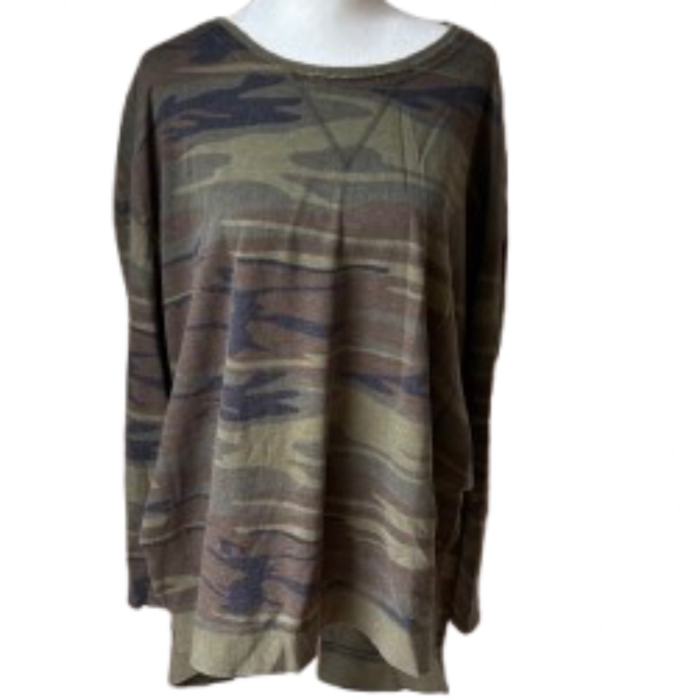 Z Supply Camo Tunic Top Size Small Side Slits -lounge / athleisure / soft